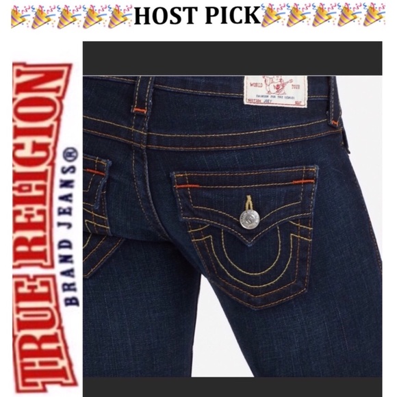 True Religion Denim - True Religion Joey Dark Wash Flap Pocket Size 25